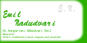 emil nadudvari business card